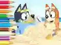 Cluiche Coloring Book: Bluey On The Beach ar líne