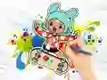 Cluiche Coloring Book: Toca Boca Skateboard ar líne
