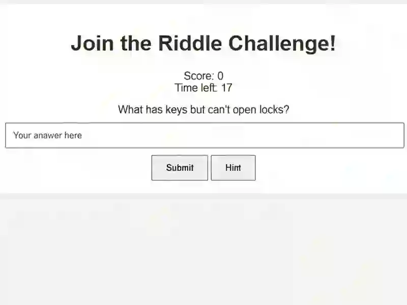 Cluiche Riddle Challenge ar líne