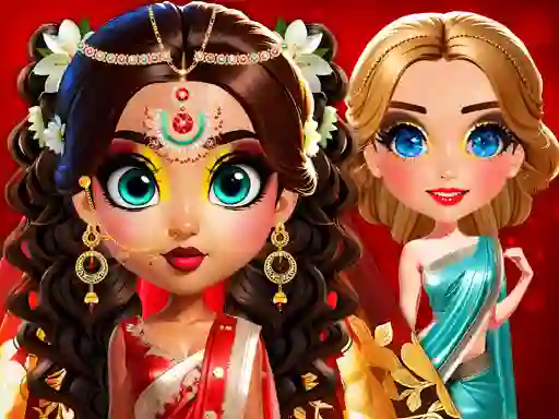 Cluiche Asoka Makeup Indian Bride ar líne