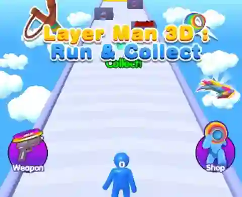 Cluiche Layer Man 3d Run Collect ar líne