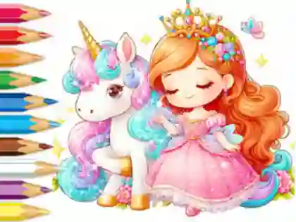 Cluiche Coloring Book: Unicorn Secret Whisper ar líne