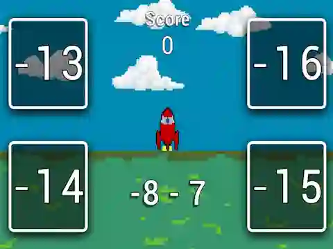 Cluiche Rocket Math ar líne