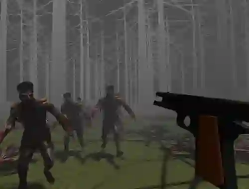 Cluiche Zombies in a Forest ar líne