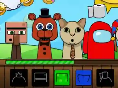 Cluiche Sprunki: Monsters ar líne
