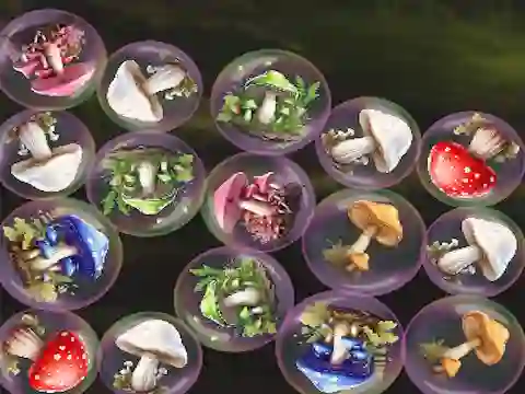 Cluiche Merge Mushrooms! ar líne