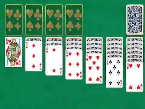 Cluiche Klondike Classic Solitaire ar líne