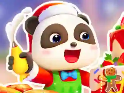 Cluiche Jigsaw Puzzle: Baby Panda Christmas Chef ar líne
