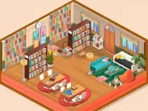 Cluiche Decor: My Library ar líne