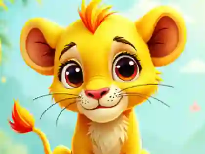 Cluiche Jigsaw Puzzle: Baby Simba ar líne