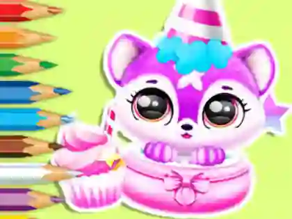 Cluiche Coloring Book: Baby Fluff's Birthday ar líne