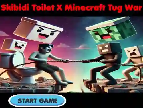 Cluiche Skibidi Toilet X Minecraft Tug War ar líne