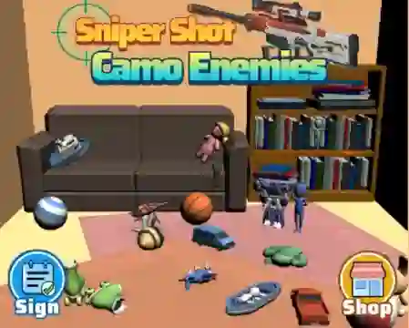 Cluiche Sniper Shot Camo Enemies ar líne