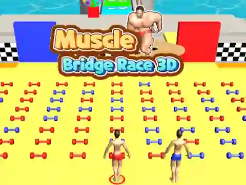 Cluiche Muscle Bridge Race 3D ar líne