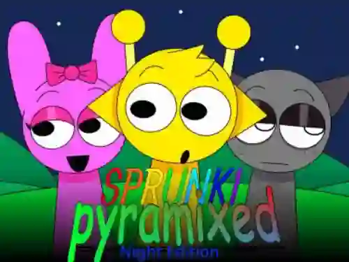 Cluiche Sprunki Pyramixed: Night Edition ar líne