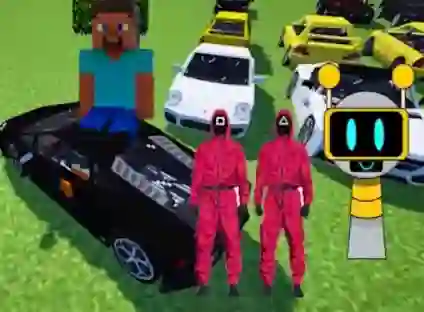 Cluiche Minecraft Squid Sprunki Drift Multiplayer ar líne