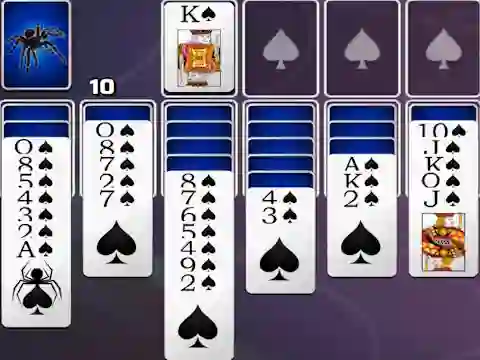Cluiche Spades Spider Solitaire ar líne