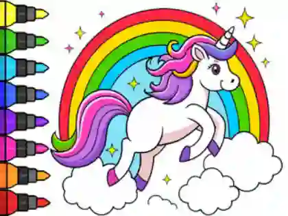 Cluiche Coloring Book: Magical Unicorn ar líne