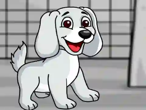 Cluiche Rescue the White Puppy from Cage ar líne