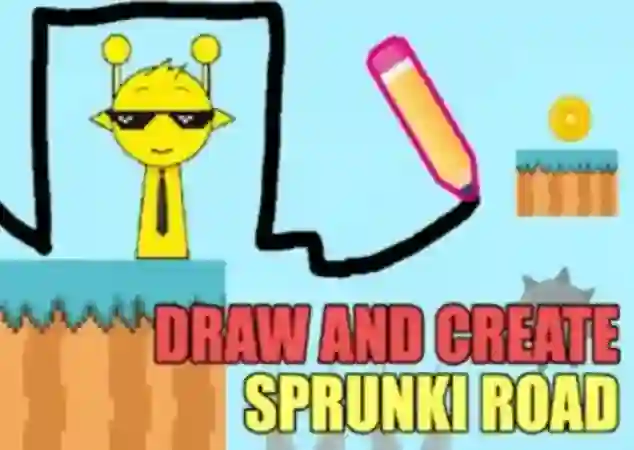 Cluiche Draw And Create Sprunki Road ar líne