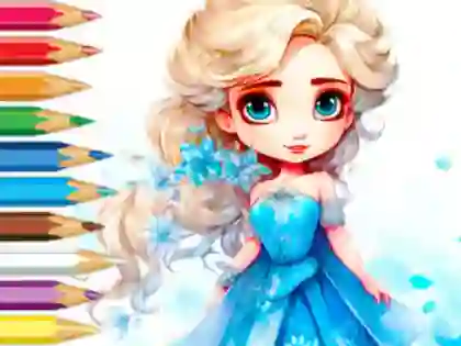 Cluiche Coloring Book: Frozen Princess ar líne