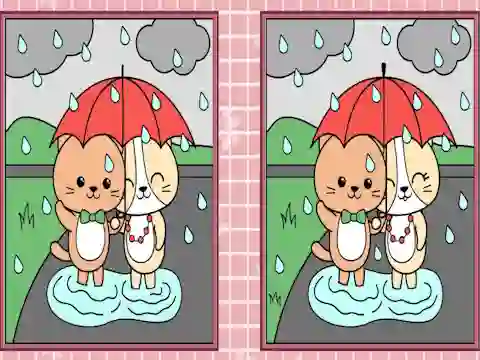 Cluiche Spot the Differences Cute Kittens ar líne