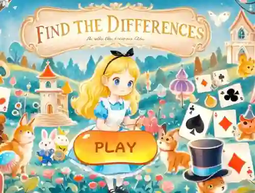 Cluiche Find The Differences: Alice In Wonderland ar líne