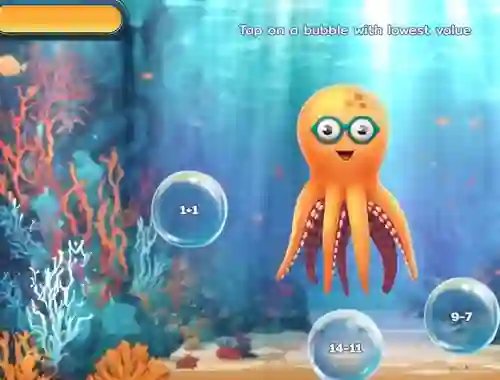 Cluiche Bubble Math Dive ar líne