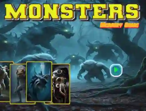 Cluiche Monsters Memory Game ar líne