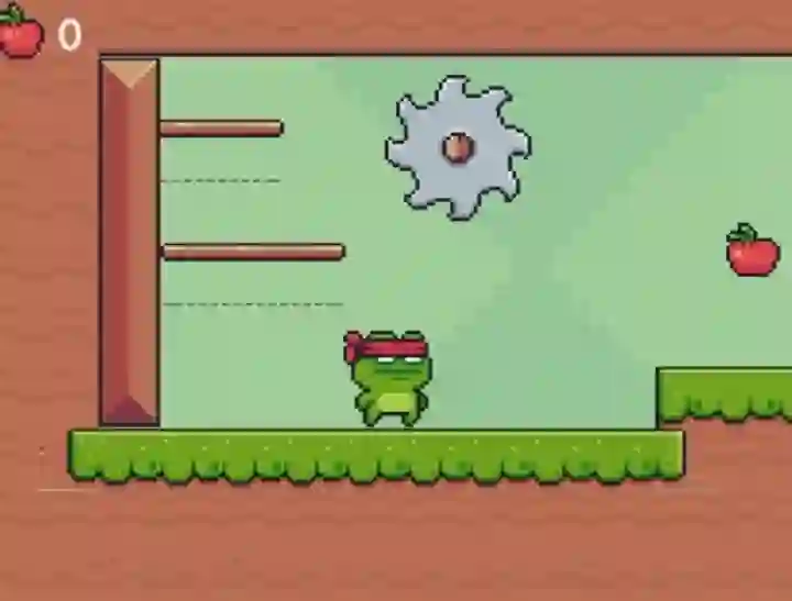 Cluiche Green Ninja Collects Apples ar líne