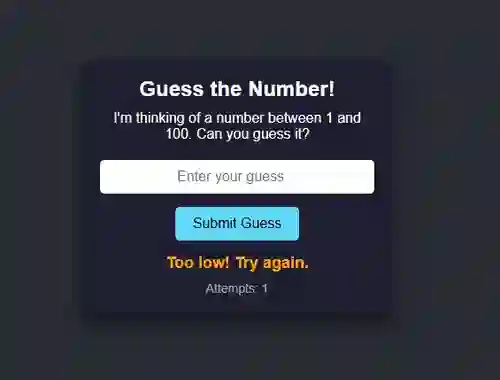Cluiche Number Guessing ar líne