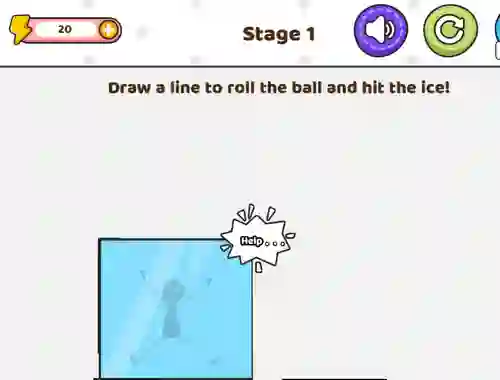Cluiche Save The Stick Draw Line ar líne