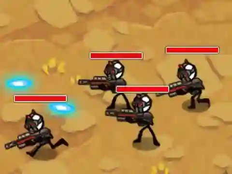 Cluiche Stickman Warfare ar líne