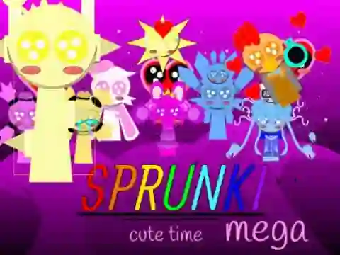 Cluiche Sprunki Cute Time Mega!!! ar líne