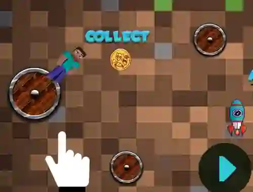 Cluiche Mineblock Rotate And Fly Adventure ar líne