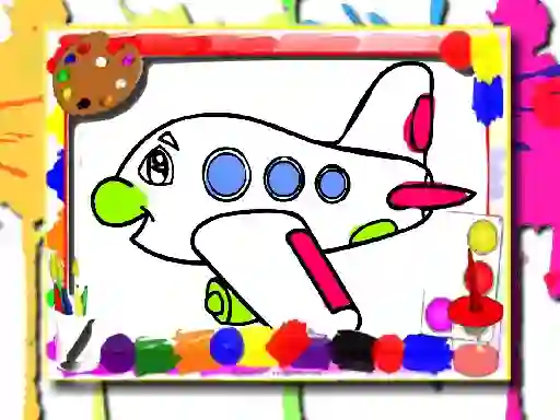 Cluiche Airplane Coloring Book ar líne