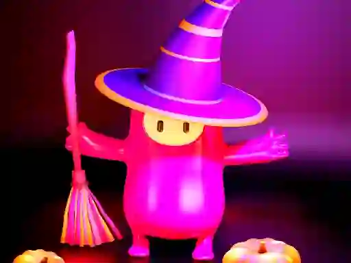 Cluiche Fall Guys Halloween Puzzle ar líne