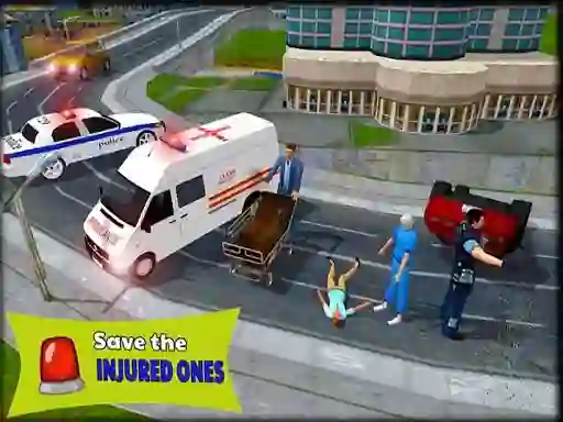 Cluiche Ambulance Rescue Driver Simulator 2018 ar líne