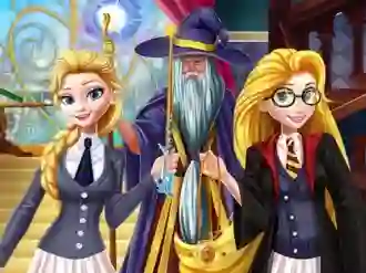 Cluiche Princesses at School of Magic ar líne