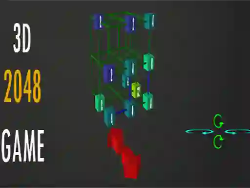 Cluiche 2048 - 3D ar líne