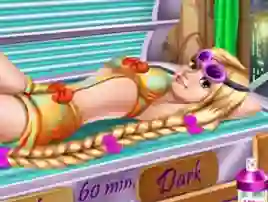 Cluiche Goldie Princess Tanning ar líne