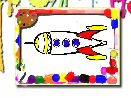 Cluiche Rockets Coloring Book ar líne