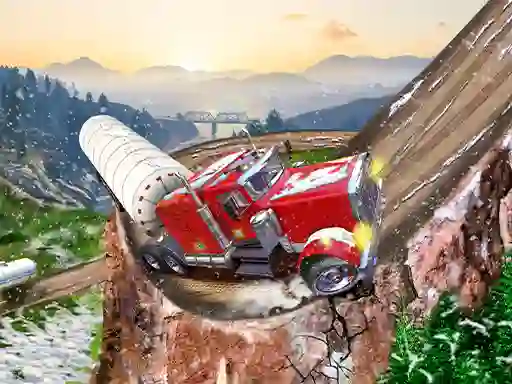 Cluiche Semi Truck Snow Simulator ar líne
