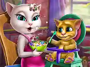 Cluiche Angela Toddler Feed ar líne