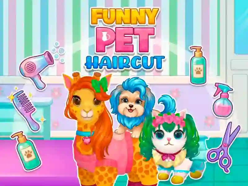 Cluiche Funny Pet Haircut ar líne