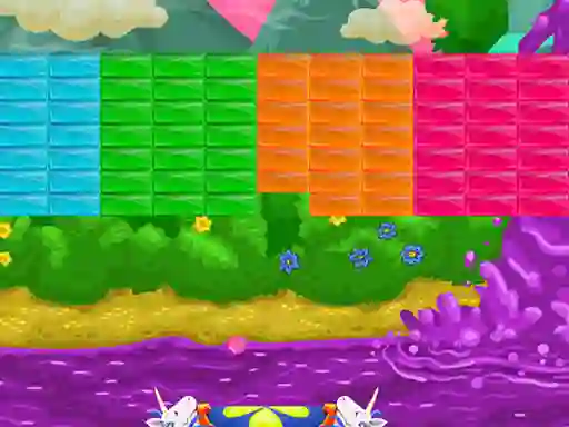 Cluiche Brick Breaker Unicorn ar líne