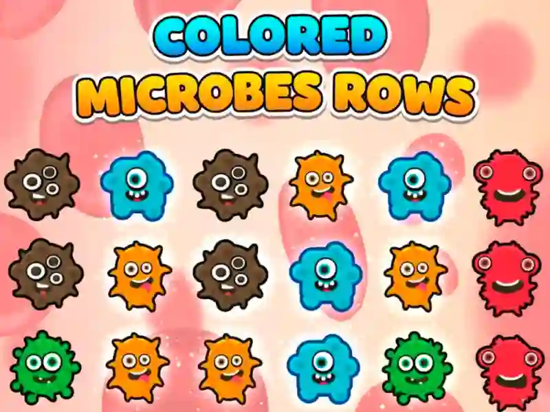 Cluiche Colored Microbes Rows ar líne