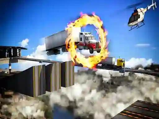 Cluiche Impossible Truck Driving Stunt Track Parking ar líne