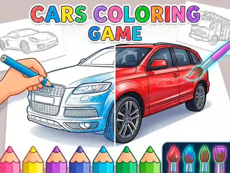 Cluiche Cars Coloring Game ar líne