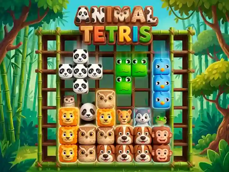 Cluiche Animal Tetris ar líne